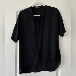Express Black Short Sleeve Blouse